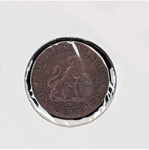 España - 1 céntimo 1870 OM Barcelona
