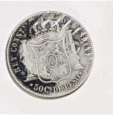 España - 50 Centavos de Peso de 1885 Alfonso XII