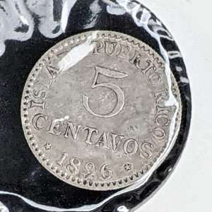 España - 5 Centavos de 1896 Puerto Rico 