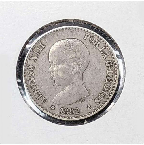 España - 50 Céntimos 1892 *92 (Plata)