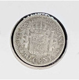 España - 50 Céntimos 1904 *0*4 Alfonso XIII (Plata) SMV