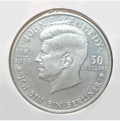 Niue - 50 Dólares de plata de 1988 (Kennedy)