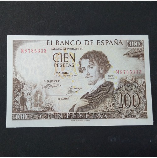 España - Billete de 100 Pesetas de 1965 (ERROR)
