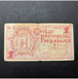 España - Lote de billetes locales de Badajoz de 1937