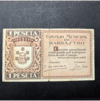 España - Lote de billetes locales de Barbastro de 1937