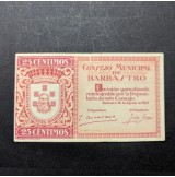 España - Lote de billetes locales de Barbastro de 1937