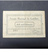 España - Lote de billetes locales de Casstellote de 1937 (Teruel)