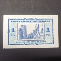 España - Lote de billetes locales de Verges de 1937