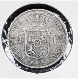 España - 4 Reales de 1858 - Isabel II (Plata)