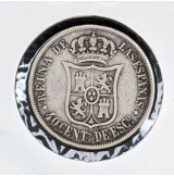 España - 40 Céntimos de Escudo 1866 (Madrid) - Isabel II