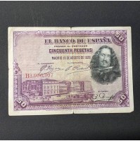 España - Billete de 50 pesetas de 1928