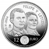 España - 12 euros 2004 Plata - Felipe y Letizia