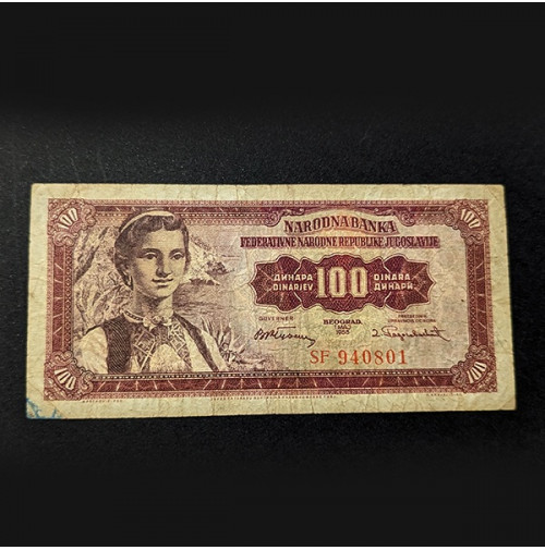 Yugoslavia - Billete de 100 Dinara 1955
