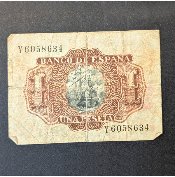ESPAÑA - Billete de 1 Peseta de 1953