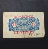 España - Billete de 25 céntimos de Cartagena (Guerra Civil)