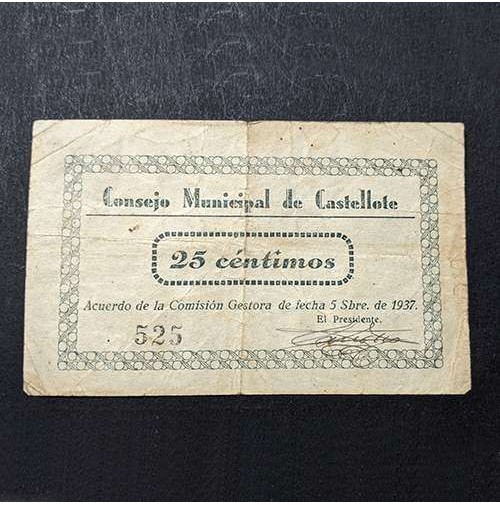 España - Lote de Billetes Locales de Castellote (Terual)