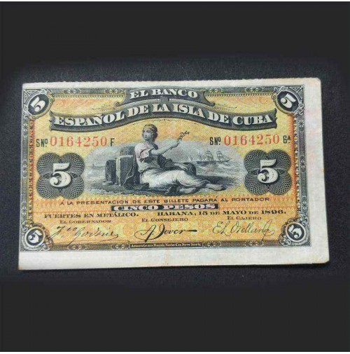 España - 5 Pesos de 1896 Isla de Cuba
