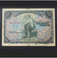 España - 50 Pesetas 1906 - Pareja de Billetes