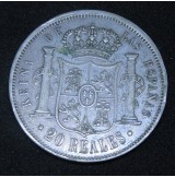 España - 20 Reales 1864 Isabel II - Madrid