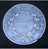 España - 10 Reales de 1821 Madrid - Plata