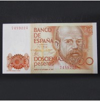 España - Pareja de Billete de 200 pesetas de 1980 consecutivos