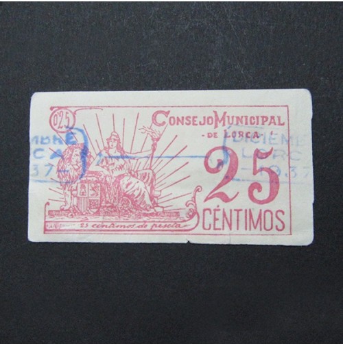 España - 25 Céntimos de Lorca 1937 (Sello)