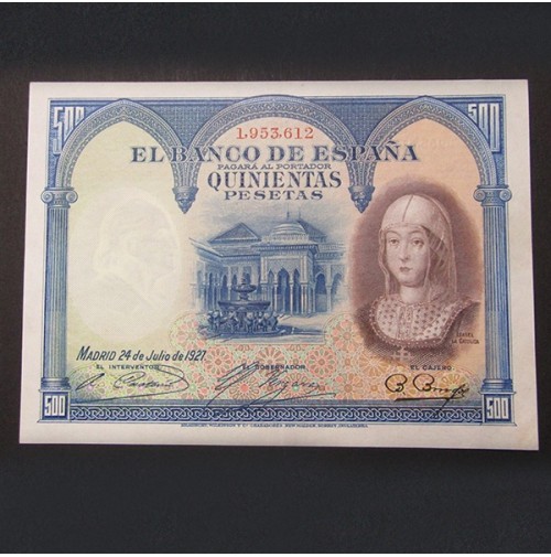España - 500 Pesetas 1927 (Isabel La Católica)