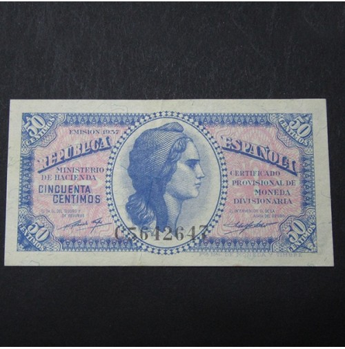 España - 50 Céntimos de 1937 (República Española)