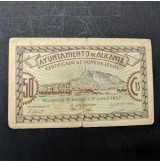 España - Lote de billetes de Alicante de 1937 - 25,50 céntimos y 1 peseta