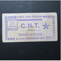 España - 25 Céntimos de Villanueva de Córdoba C.N.T.