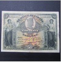 España - 50 Pesetas 1907 - Billete de El Banco de España