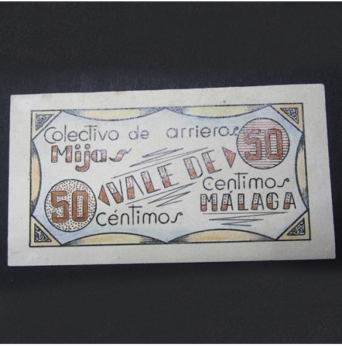 España - 50 céntimos de 1937 Mijas (Málaga) - Billete Local