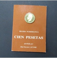 España - 100 Pesetas 1982 - Prueba Numismática