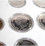 Historia de la peseta - 24 monedas plata y bañadas en oro 