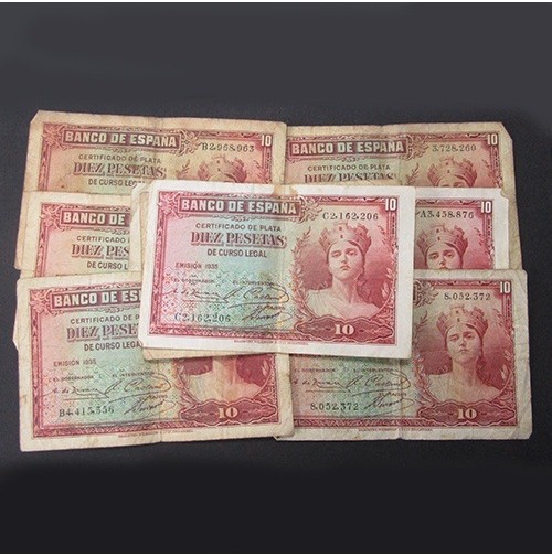 España - Lote de Billetes 10 pesetas 1935