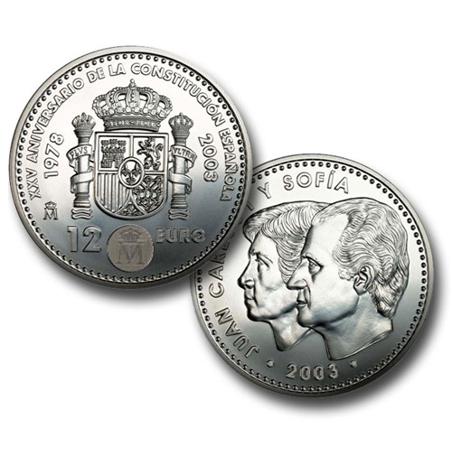 España - 12 euros 2003 Plata - Constitución Española