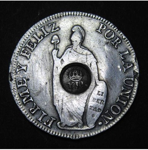 España - 8 Reales 1836 - Isabel II (Resellado)