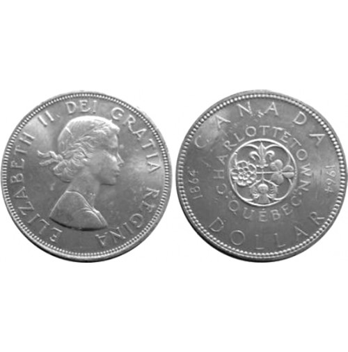 Canadá - 1 Dólar de Plata 1964