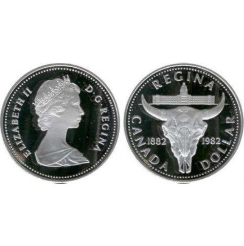 Canadá - 1 Dólar de Plata de 1982 - Regina