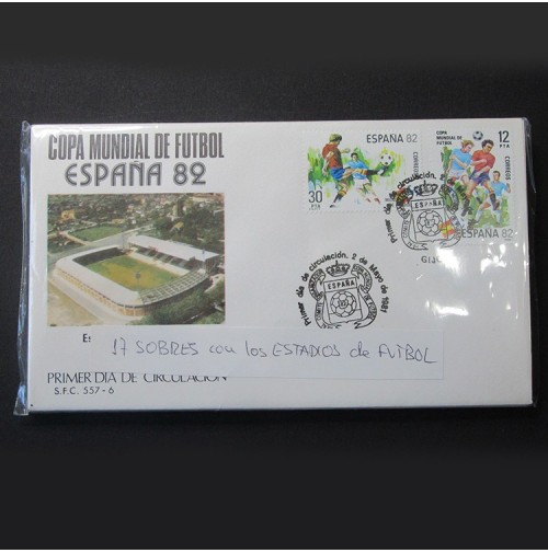 España - 17 sobres con los estadios de Fútbol Mundial España 1982
