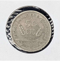 España - Pack de 50 Céntimos y 1 Peseta de 1937 de Santander, Palencia y Burgos
