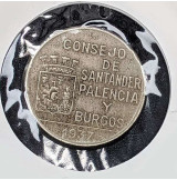 España - 1 Peseta de Santander, Palencia y Burgos de 1937