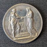 Medalla de Matrimonio en Plata de Eugène Burnouf (Célèbre Orientaliste) - Pieza Única de 1826