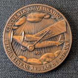 Medalla Bronce 50 Aniversario Iberia (1977) - Alfonso XIII y Juan Carlos I