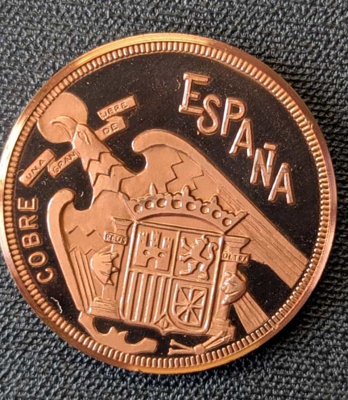 Medalla de Cobre Puro - Francisco Franco "Caudillo de España" (1892-1975)