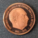 Medalla de Cobre Puro - Francisco Franco "Caudillo de España" (1892-1975)