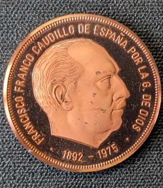 Medalla de Cobre Puro - Francisco Franco "Caudillo de España" (1892-1975)