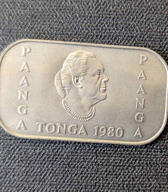 Moneda Rectangular de Tonga - 1 Pa'anga 1980 "FAO - Mujeres Rurales"