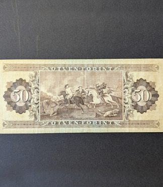 billetes-05 Billete de 50 forintos de Hungría (1986) - Francisco II Rákóczi