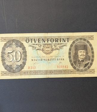 Billete de 50 forintos de Hungría (1989) - Francisco II Rákóczi y el fin de la Guerra Fría